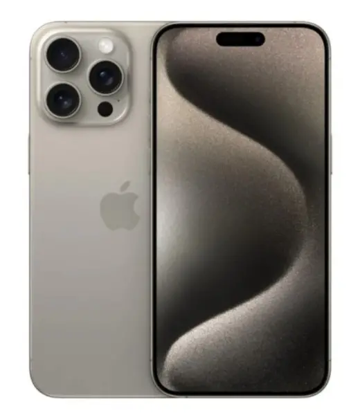 Apple iPhone 15 Pro in silver color showcasing its sleek design and advanced camera features.
