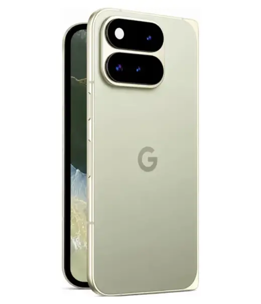 Google Pixel 11 Pro Fold smartphone showcasing dual camera design and sleek gold finish.