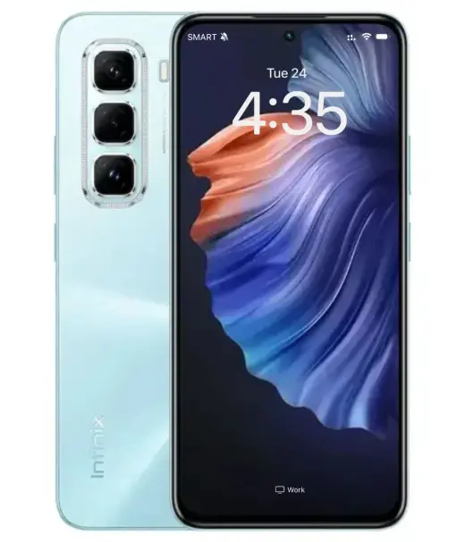 Infinix Hot 50 Pro smartphone with triple camera and colorful display