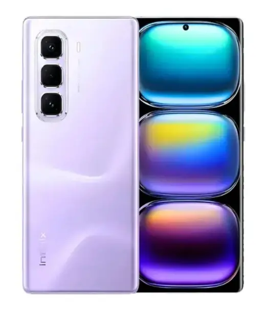 Infinix Hot 50 Pro Plus smartphone showcasing a sleek design and triple camera setup.