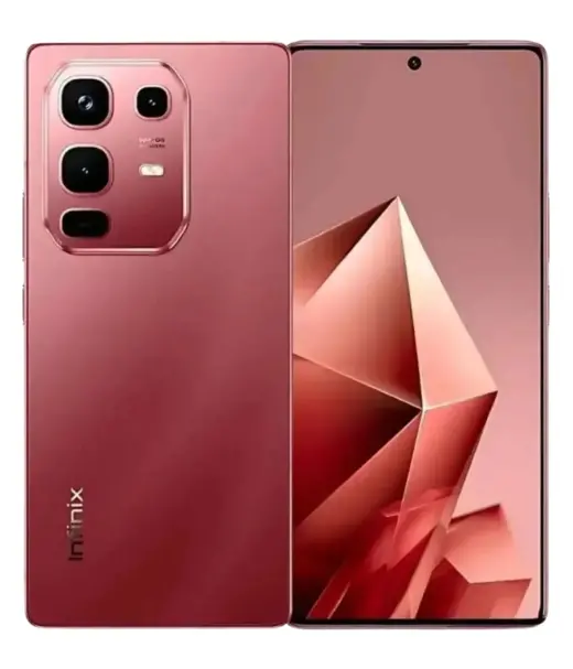 Infinix Note 50 Pro smartphone in pink color with multiple rear cameras and a sleek display