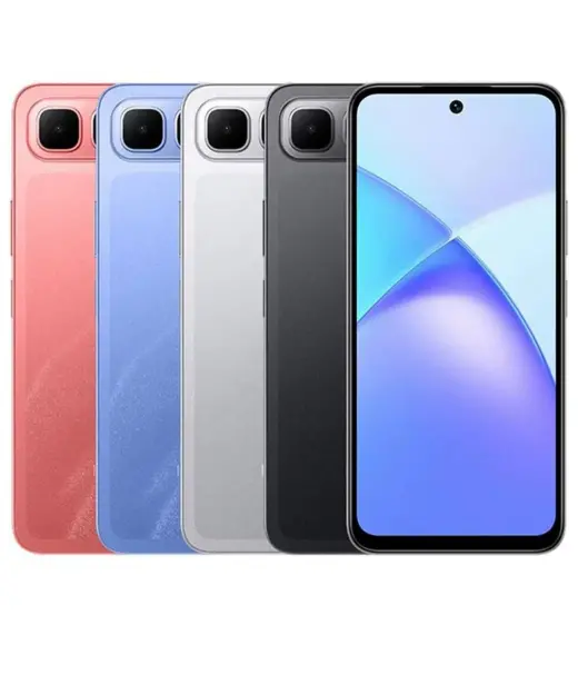 Infinix Smart 10 Plus smartphones in multiple colors including pink, blue, silver, black, and gray.