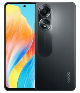 Oppo A58 smartphone showcasing its design and dual camera features