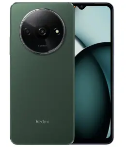 Redmi A3 smartphone with a green back and circular camera module