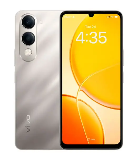 Vivo Y04 smartphone showcasing dual rear cameras and vibrant display.