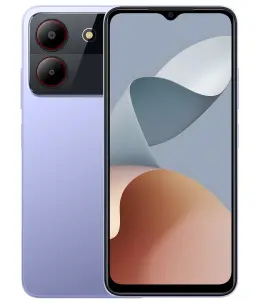 ZTE Blade A54 smartphone in lavender color with dual rear cameras and vibrant display